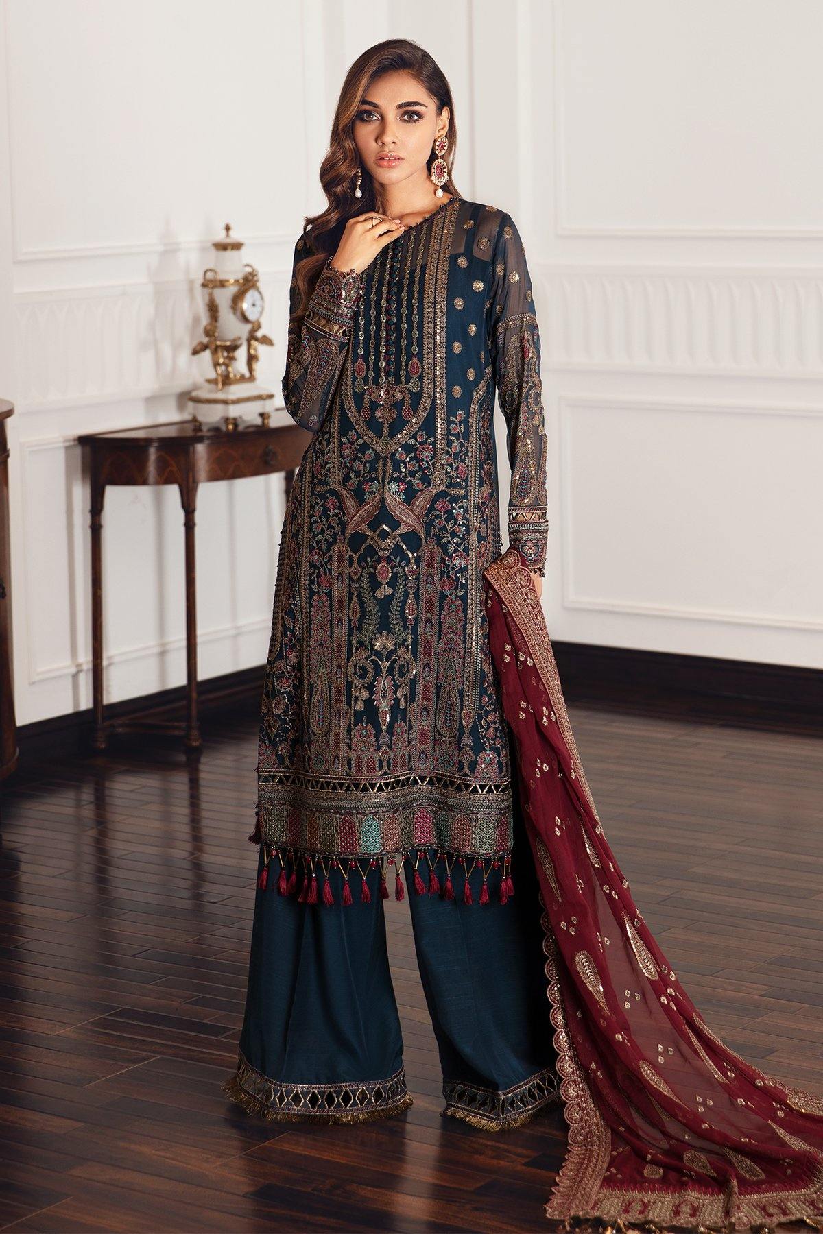 Shop JAZMIN | LUXURY FORMALS |  EMBROIDERED CHIFFON UC-3049 with BIG discounts at Raz Ruya a women's clothing shop! Luxury Pakistani designer wear, featuring Sana Safinaz, Asim Jofa, and Maryum N Maria. Fast UK, USA, and Canada delivery. Don’t miss the end-of-year sale! WEB-STORE CLEARANCE, SALE 2024 GIVEAWAYS, DESIGENER BRANDS in UK, NEW YEARS SALE 2024! CHRISTMAS SALE, END OF YEAR SALE, CLOTHING STORES, BRIDAL SHOPS, DRESS STORES SALE, WOMEN'S CLOTHING STORE 2024