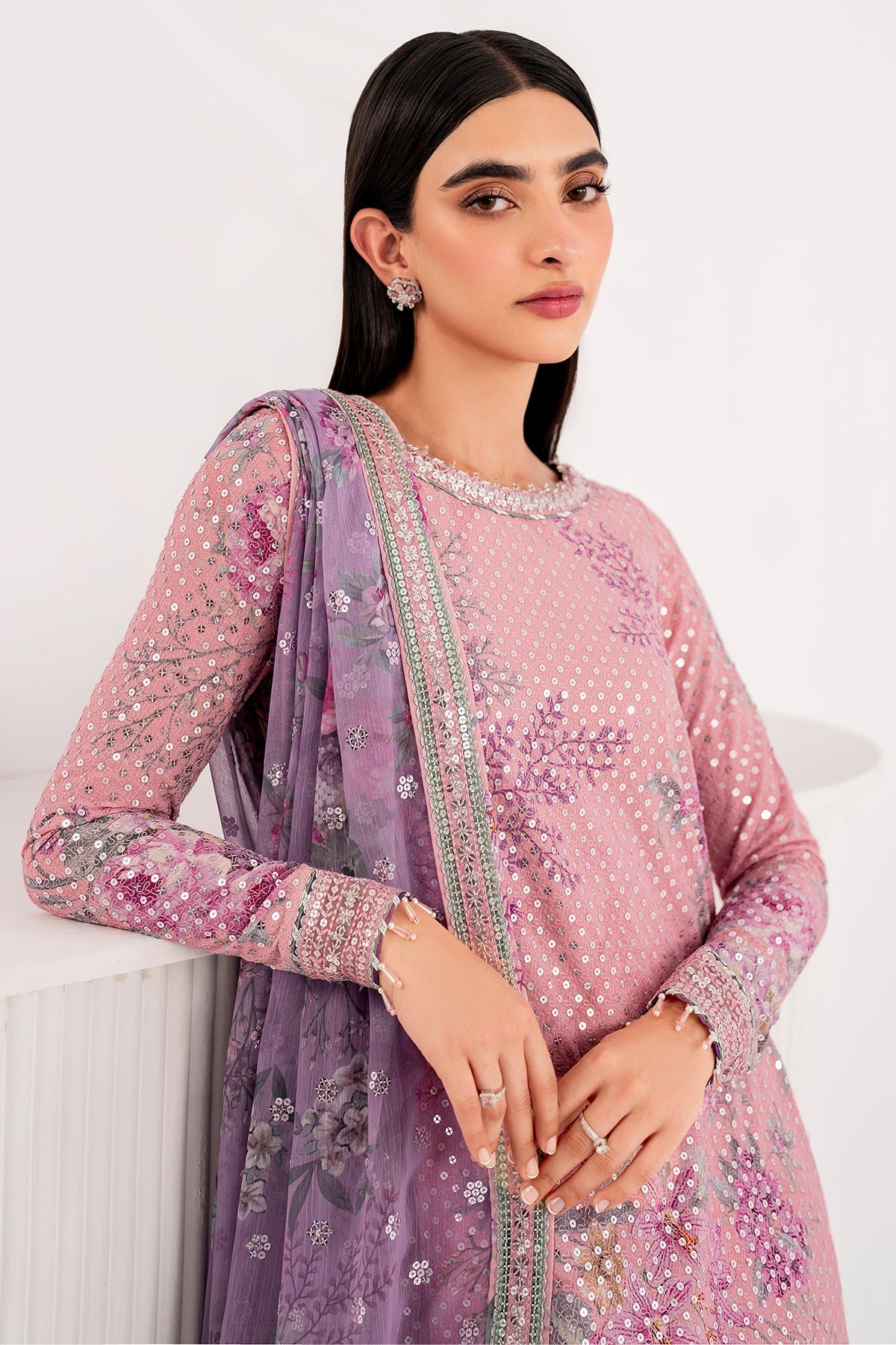 EMBROIDERED CHIFFON UC-3061