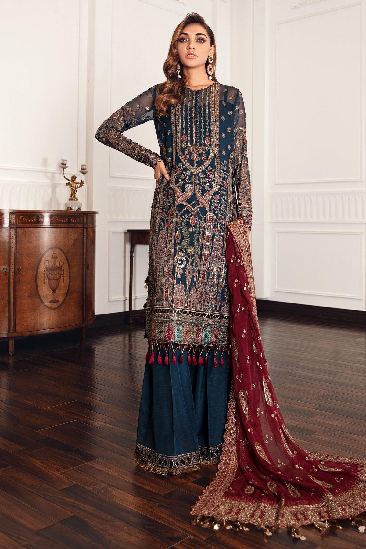 Shop JAZMIN | LUXURY FORMALS |  EMBROIDERED CHIFFON UC-3049 with BIG discounts at Raz Ruya a women's clothing shop! Luxury Pakistani designer wear, featuring Sana Safinaz, Asim Jofa, and Maryum N Maria. Fast UK, USA, and Canada delivery. Don’t miss the end-of-year sale! WEB-STORE CLEARANCE, SALE 2024 GIVEAWAYS, DESIGENER BRANDS in UK, NEW YEARS SALE 2024! CHRISTMAS SALE, END OF YEAR SALE, CLOTHING STORES, BRIDAL SHOPS, DRESS STORES SALE, WOMEN'S CLOTHING STORE 2024