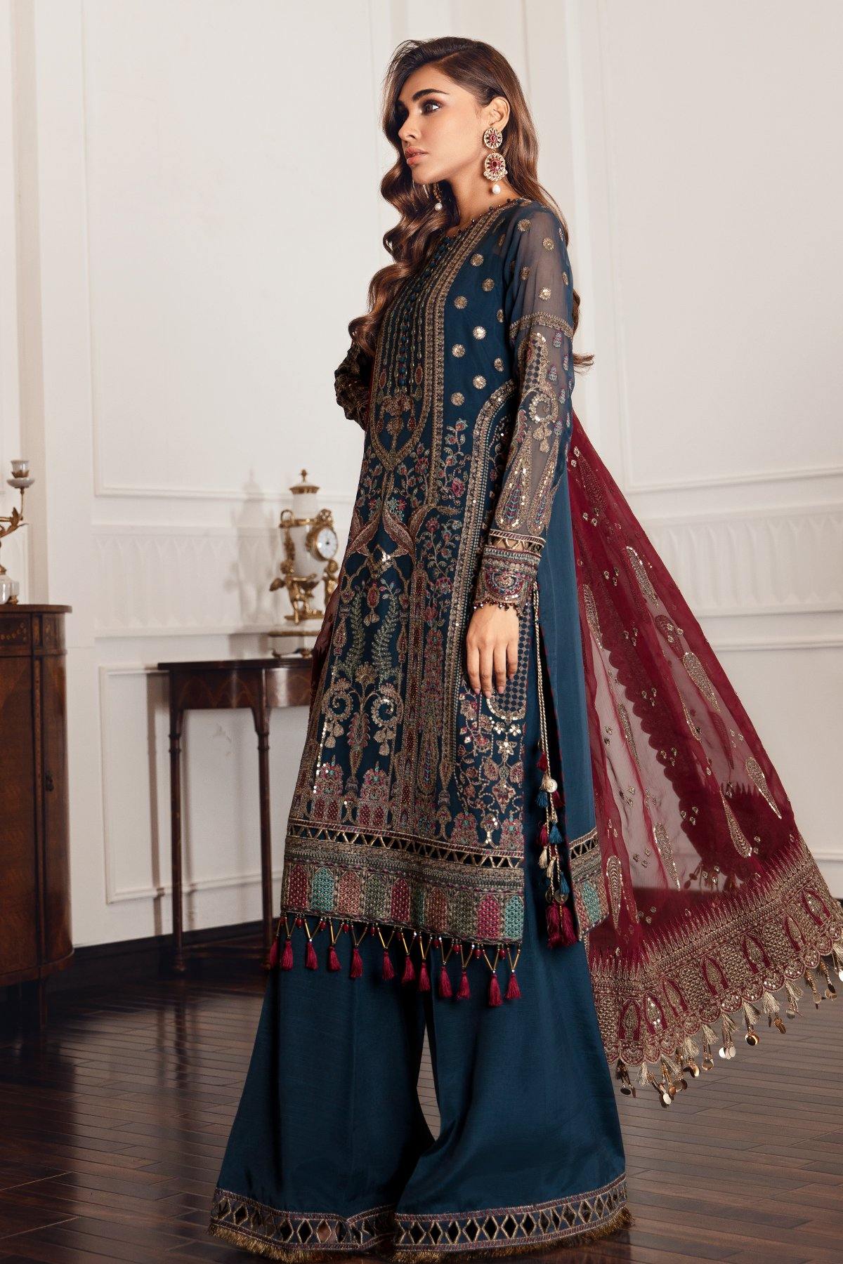 Shop JAZMIN | LUXURY FORMALS |  EMBROIDERED CHIFFON UC-3049 with BIG discounts at Raz Ruya a women's clothing shop! Luxury Pakistani designer wear, featuring Sana Safinaz, Asim Jofa, and Maryum N Maria. Fast UK, USA, and Canada delivery. Don’t miss the end-of-year sale! WEB-STORE CLEARANCE, SALE 2024 GIVEAWAYS, DESIGENER BRANDS in UK, NEW YEARS SALE 2024! CHRISTMAS SALE, END OF YEAR SALE, CLOTHING STORES, BRIDAL SHOPS, DRESS STORES SALE, WOMEN'S CLOTHING STORE 2024