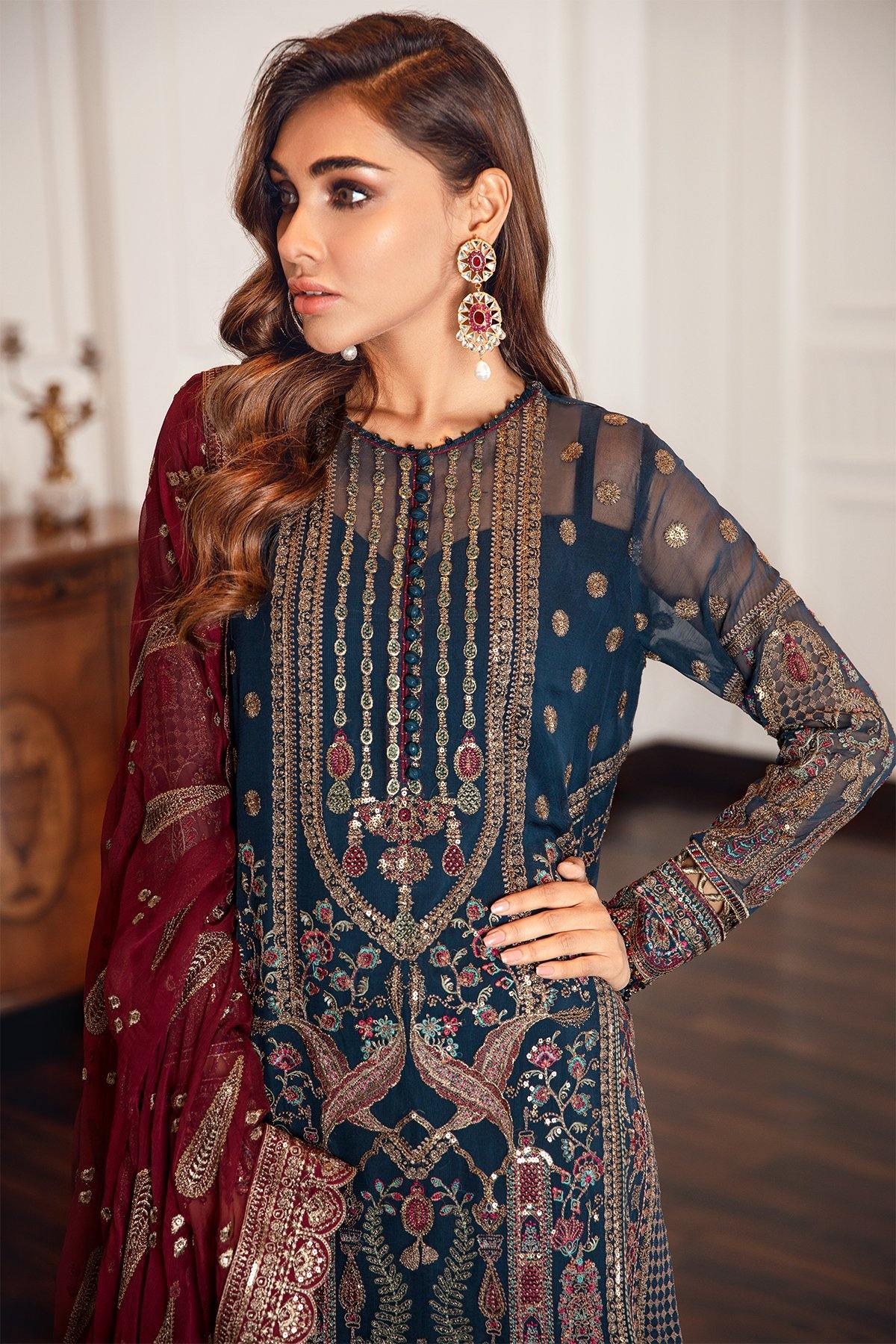 Shop JAZMIN | LUXURY FORMALS |  EMBROIDERED CHIFFON UC-3049 with BIG discounts at Raz Ruya a women's clothing shop! Luxury Pakistani designer wear, featuring Sana Safinaz, Asim Jofa, and Maryum N Maria. Fast UK, USA, and Canada delivery. Don’t miss the end-of-year sale! WEB-STORE CLEARANCE, SALE 2024 GIVEAWAYS, DESIGENER BRANDS in UK, NEW YEARS SALE 2024! CHRISTMAS SALE, END OF YEAR SALE, CLOTHING STORES, BRIDAL SHOPS, DRESS STORES SALE, WOMEN'S CLOTHING STORE 2024