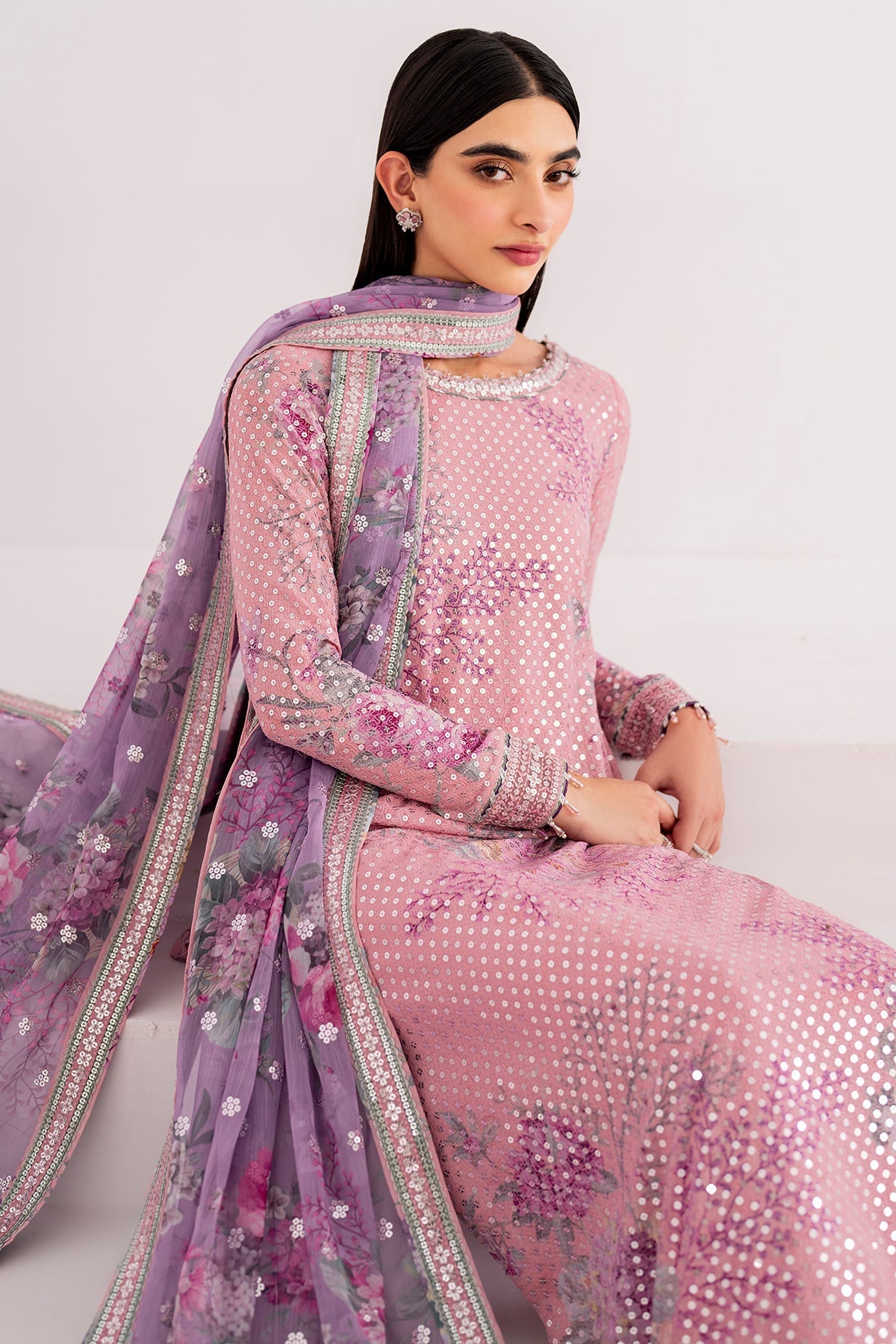 EMBROIDERED CHIFFON UC-3061