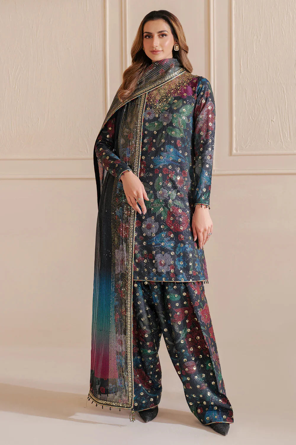 Shop JAZMIN Formals Embroidered Raw Silk UR-7051 at Raz Ruya! Huge discounts on luxury Pakistani designer wear. Fast delivery to UK, USA & Canada. End-of-Year & New Year Sale!