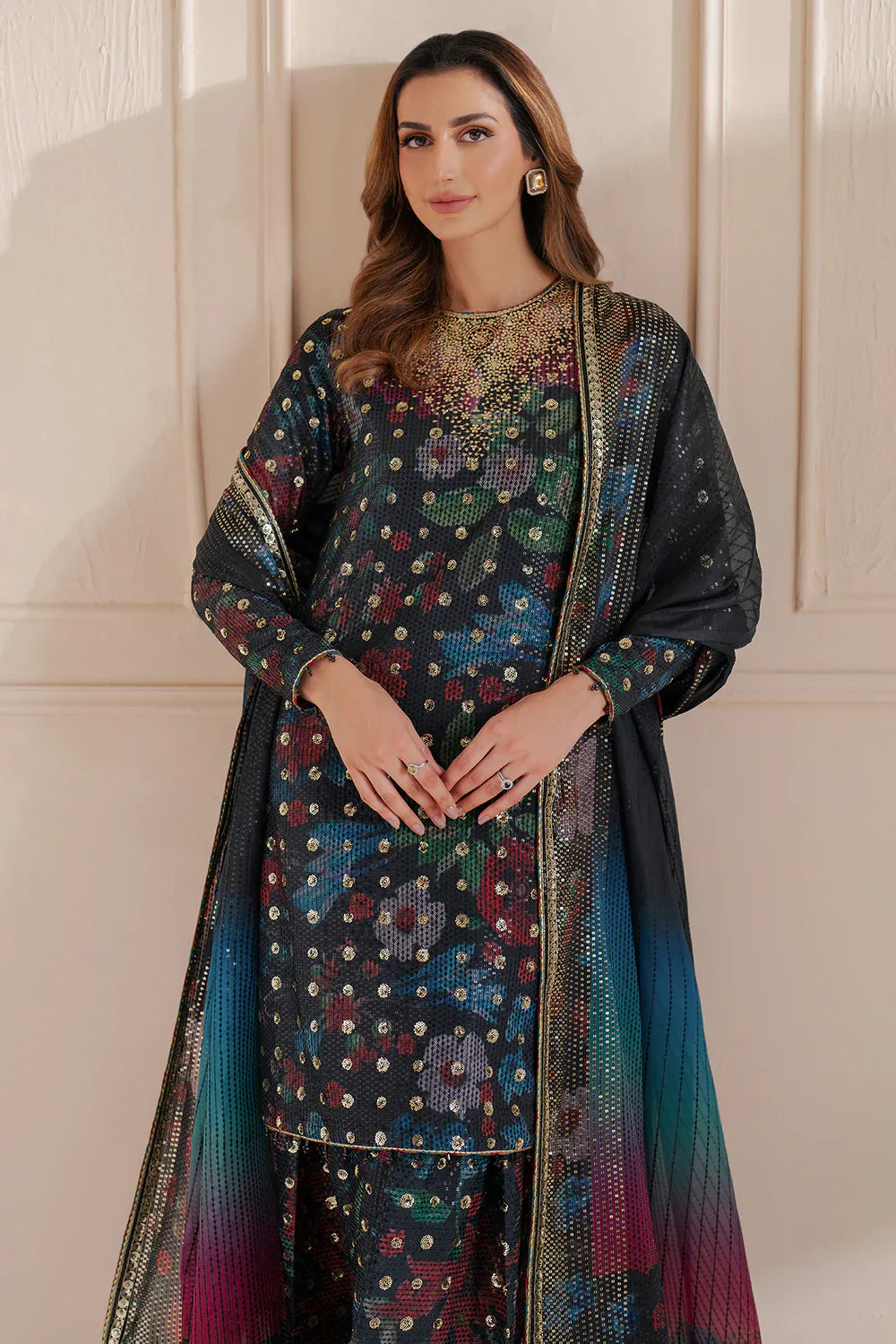 Shop JAZMIN Formals Embroidered Raw Silk UR-7051 at Raz Ruya! Huge discounts on luxury Pakistani designer wear. Fast delivery to UK, USA & Canada. End-of-Year & New Year Sale!