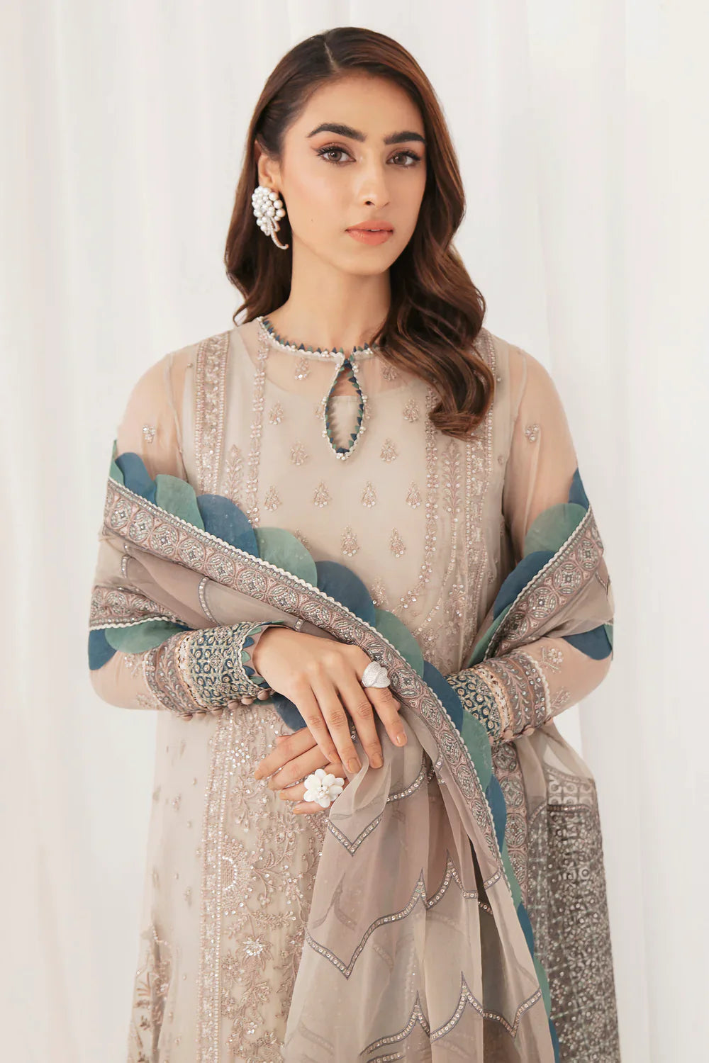 Shop JAZMIN Formals EMBROIDERED CHIFFON UC-3010at Raz Ruya! Huge discounts on luxury Pakistani designer wear. Fast delivery to UK, USA & Canada. End-of-Year & New Year Sale!